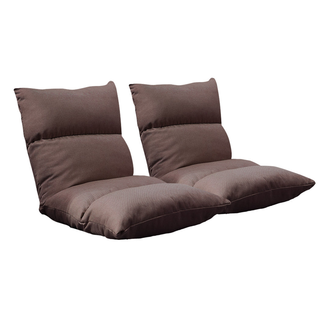 SOGA 2X Lounge Floor Recliner Adjustable Lazy Sofa Bed Folding Game Chair Coffee - Cafe Supply