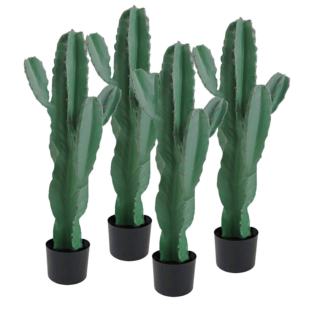 SOGA 4X 70cm Green Artificial Indoor Cactus Tree Fake Plant Simulation Decorative 5 Heads - Cafe Supply