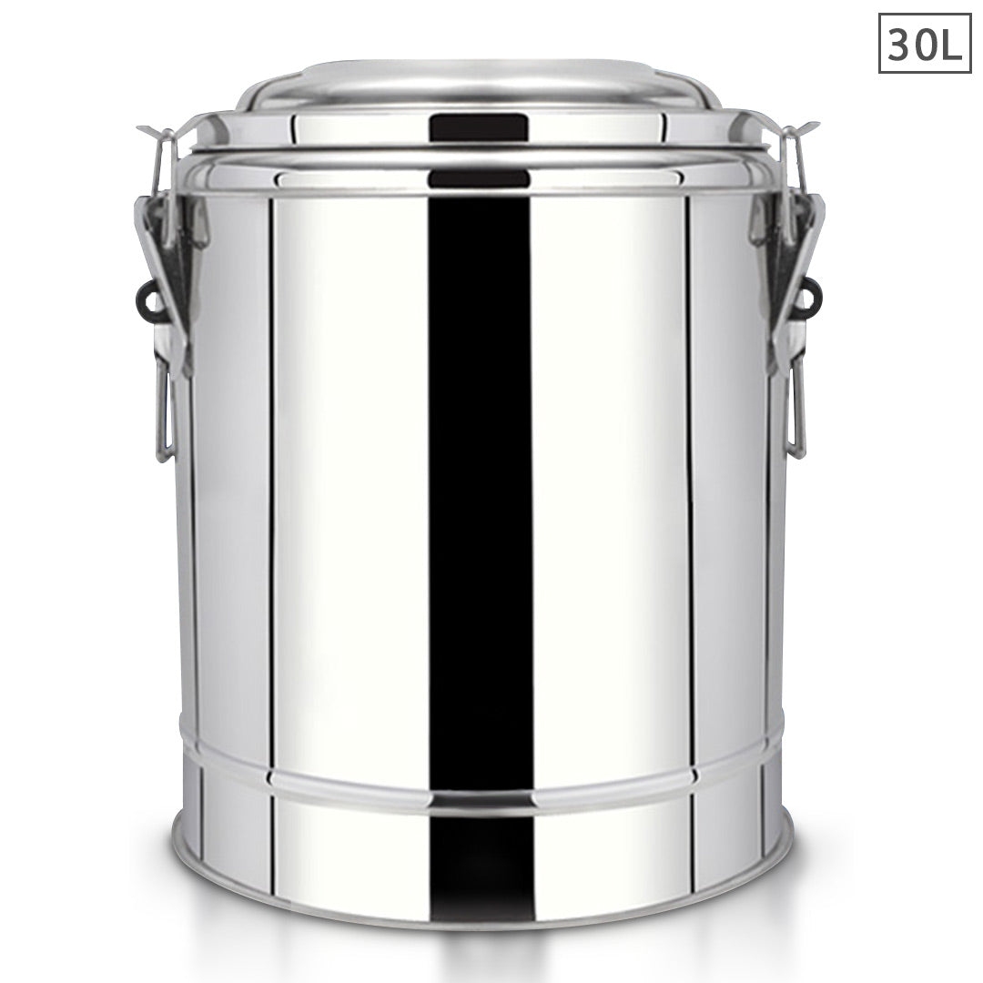 SOGA 30L Stainless Steel Insulated Stock Pot Hot & Cold Beverage Container - Cafe Supply