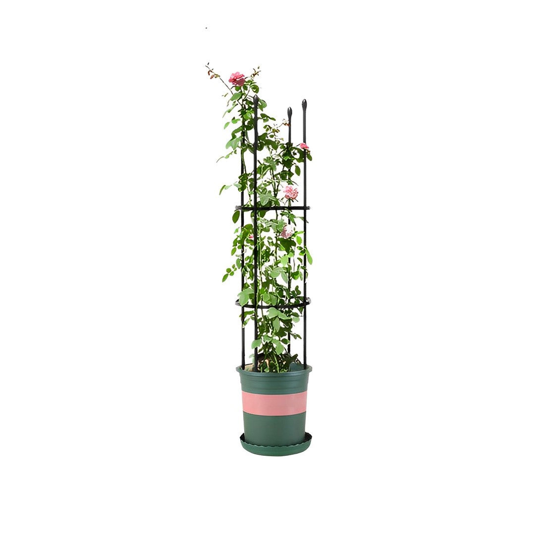 SOGA 103cm 4-Bar Plant Frame Stand Trellis Vegetable Flower Herbs Outdoor Vine Support Garden Rack with Rings - Cafe Supply