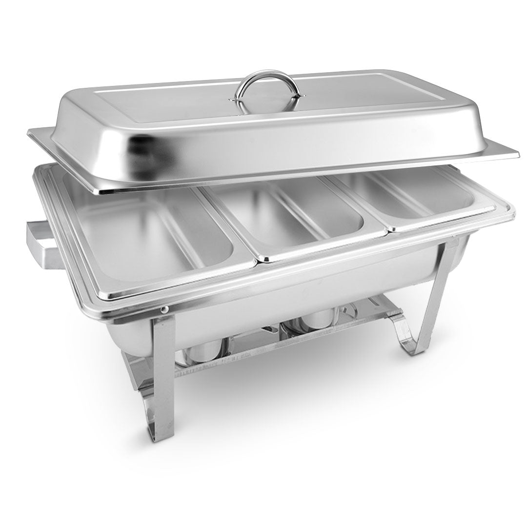 SOGA 3L Triple Tray Stainless Steel Chafing Food Warmer Catering Dish - Cafe Supply