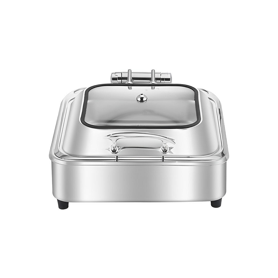 SOGA Stainless Steel Square Chafing Dish Tray Buffet Cater Food Warmer Chafer with Top Lid - Cafe Supply