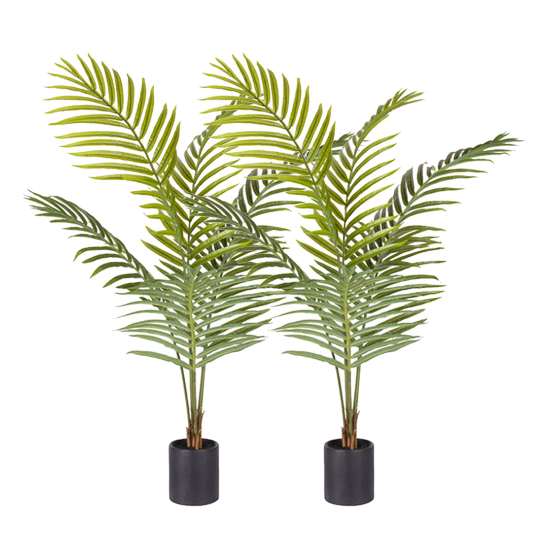 SOGA 2X 120cm Green Artificial Indoor Rogue Areca Palm Tree Fake Tropical Plant Home Office Decor - Cafe Supply