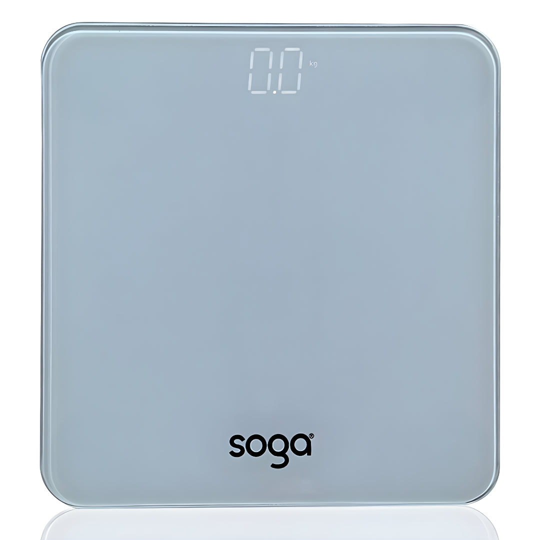 SOGA 180kg Digital Fitness Weight Bathroom Gym Body Glass LCD Electronic Scales White - Cafe Supply