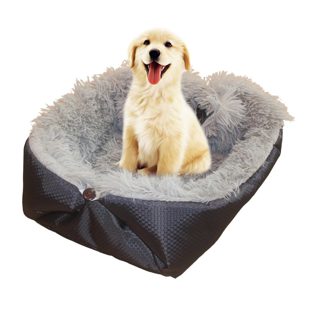 SOGA Black Dual-purpose Cushion Nest Cat Dog Bed Warm Plush Kennel Mat Pet Home Travel Essentials - Cafe Supply