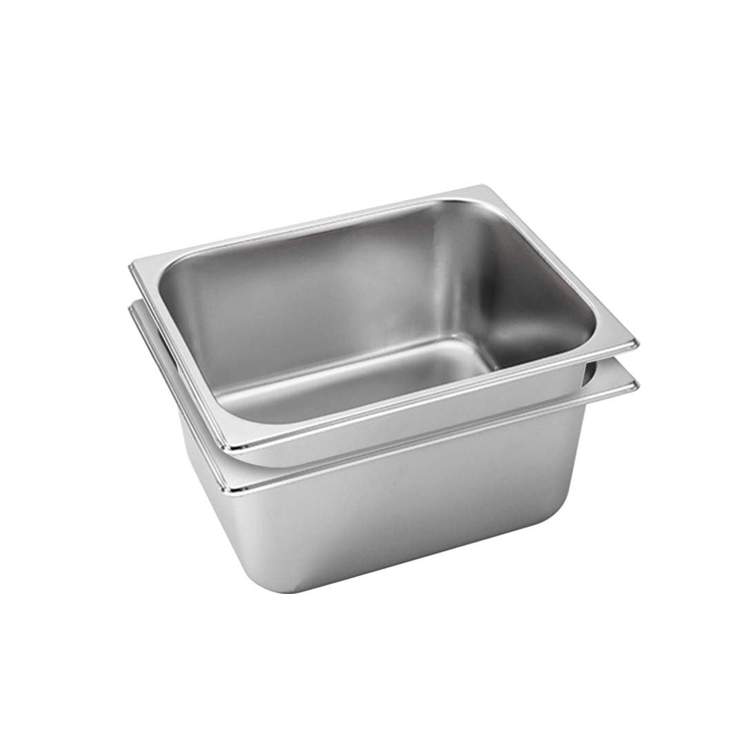 SOGA 2X Gastronorm GN Pan Full Size 1/2 GN Pan 15cm Deep Stainless Steel Tray - Cafe Supply