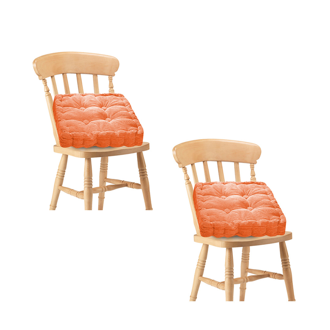 SOGA 2X Orange Square Cushion Soft Leaning Plush Backrest Throw Seat Pillow Home Office Decor - Cafe Supply