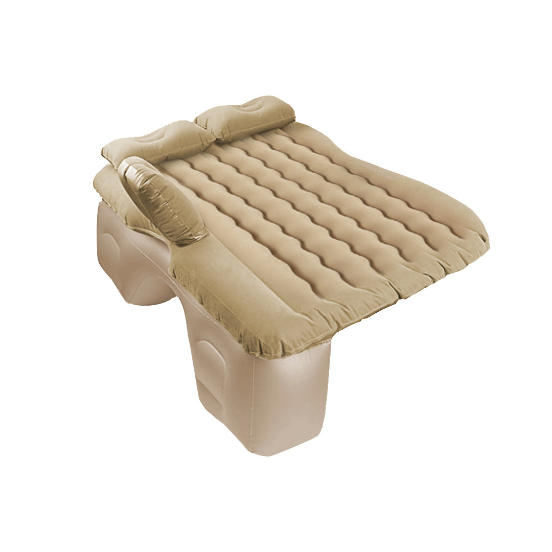 SOGA Beige Ripple Inflatable Car Mattress Portable Camping Air Bed Travel Sleeping Kit Essentials - Cafe Supply