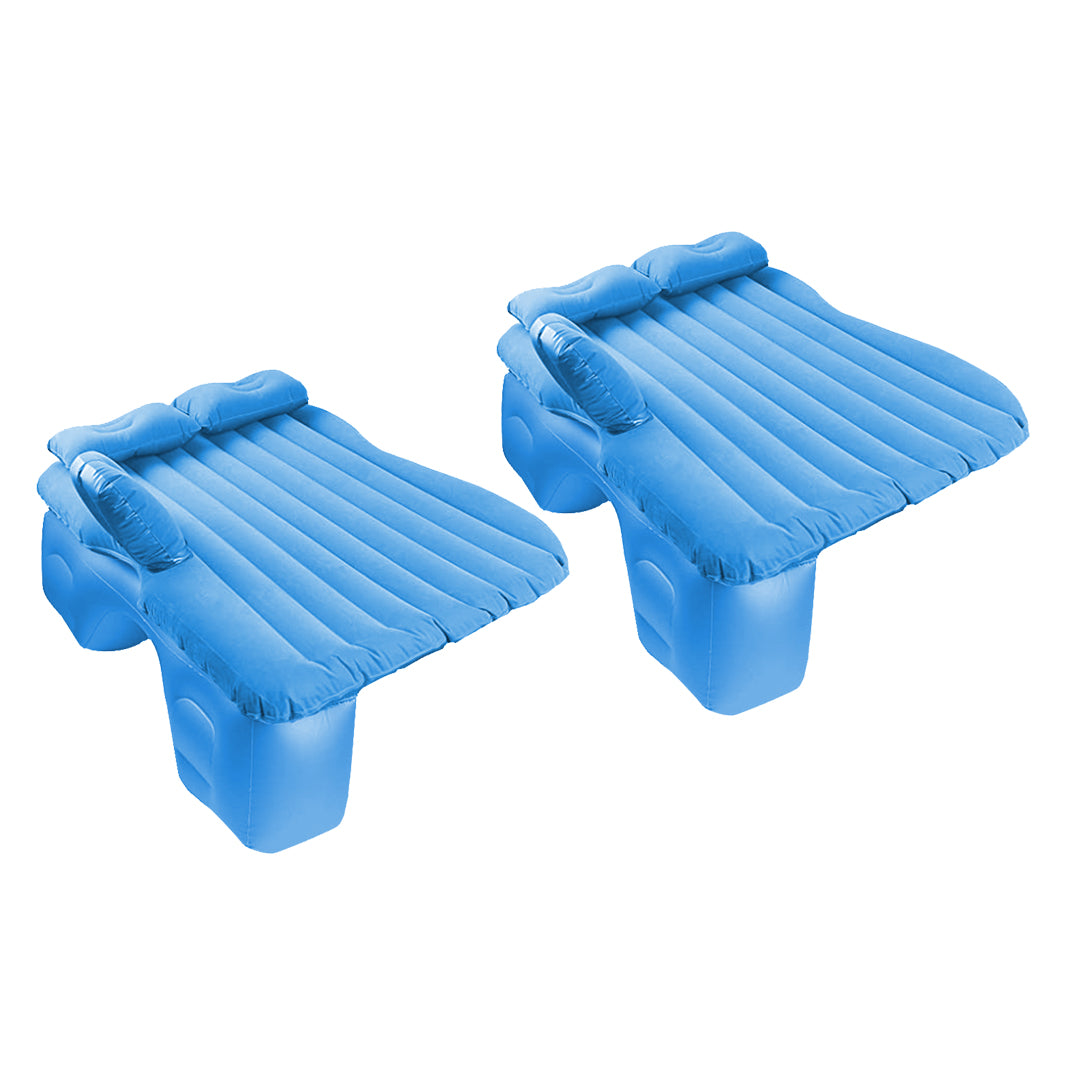 SOGA 2X Blue Stripe Inflatable Car Mattress Portable Camping Rest Air Bed Travel Compact Sleeping Kit Essentials - Cafe Supply