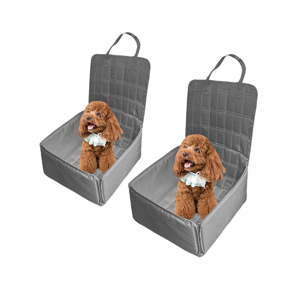 SOGA 2X Grey Car Pet Sitting Bag Breathable Safety Travel Portable Carrier Pouch Travel Essentials - Cafe Supply