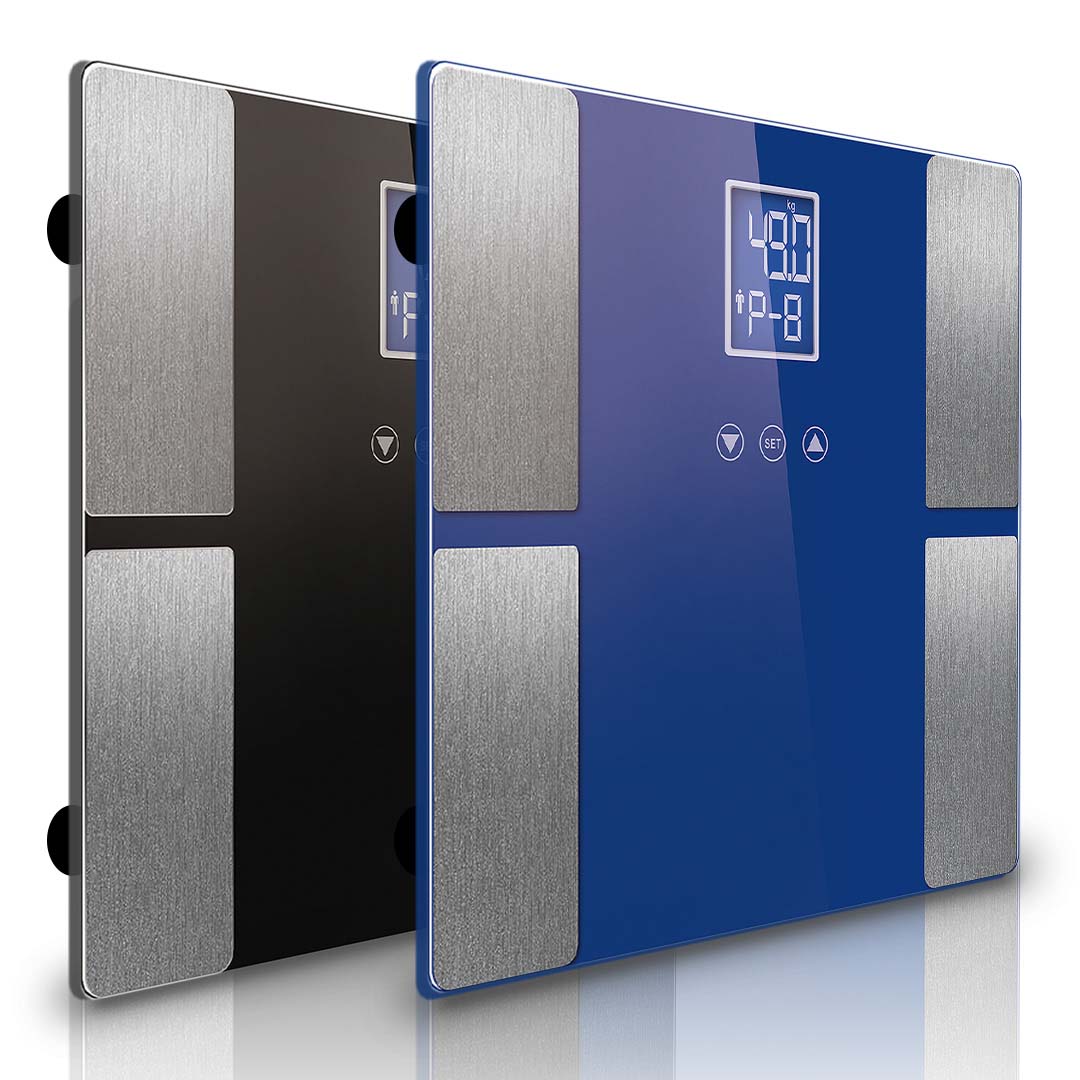 SOGA Digital Electronic LCD Bathroom Body Fat Scale Weighing Scales Weight Monitor Black/Blue - Cafe Supply