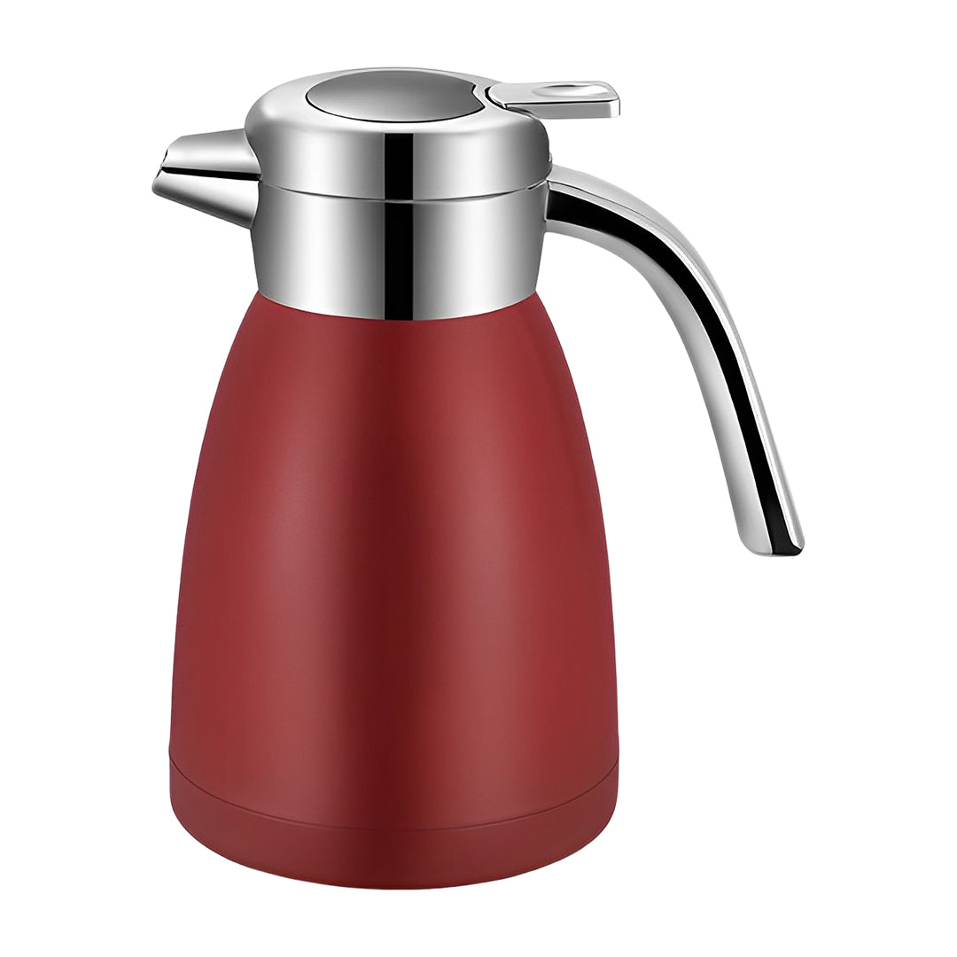 SOGA 2.2L Stainless Steel Kettle Insulated Vacuum Flask Water Coffee Jug Thermal Red - Cafe Supply