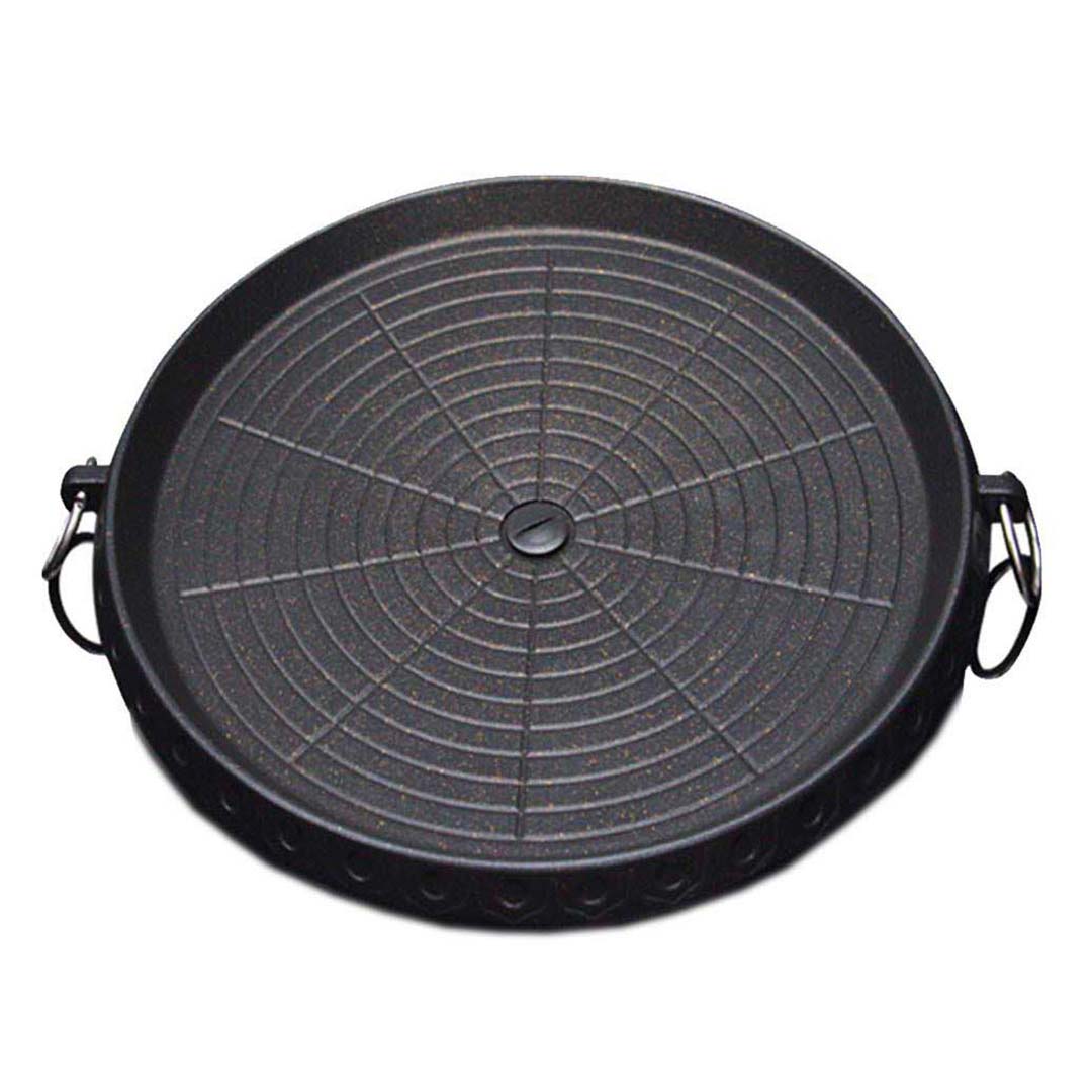 SOGA Portable Korean BBQ Butane Gas Stove Stone Grill Plate Non Stick Coated Round - Cafe Supply