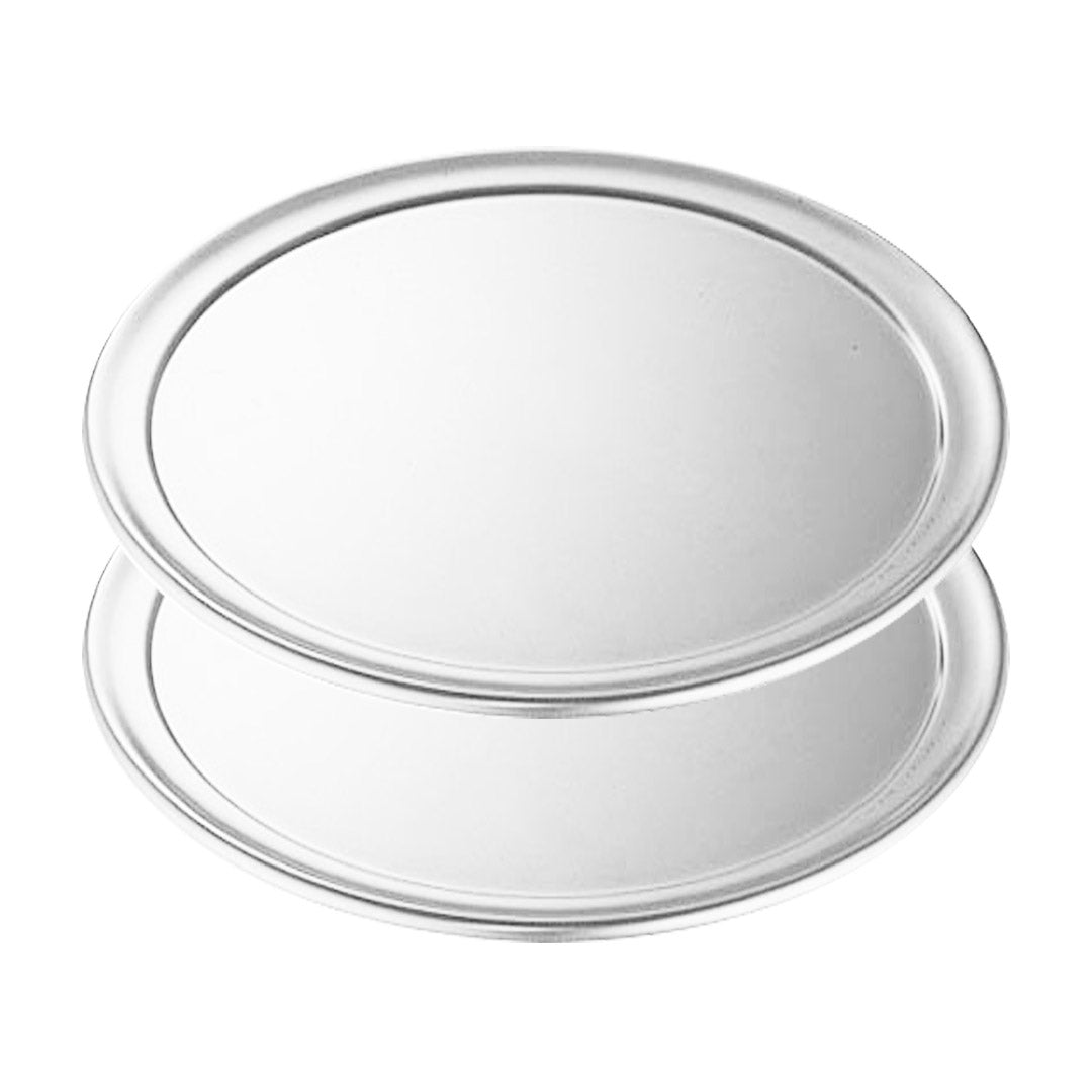 SOGA 2X 15-inch Round Aluminum Steel Pizza Tray Home Oven Baking Plate Pan - Cafe Supply