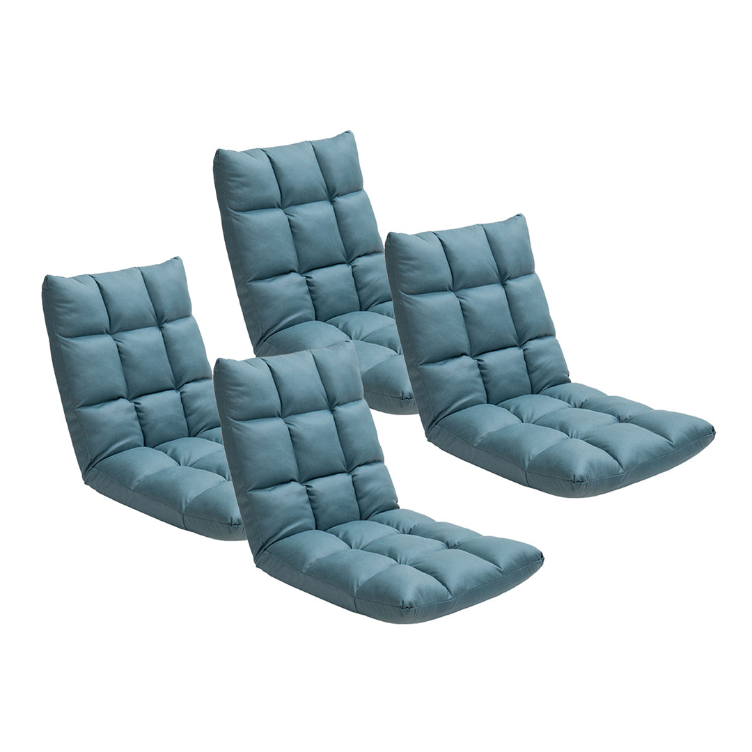 SOGA 4X Green Lounge Floor Recliner Adjustable Gaming Sofa Bed Foldable Indoor Outdoor Backrest Seat Home Office Decor - Cafe Supply