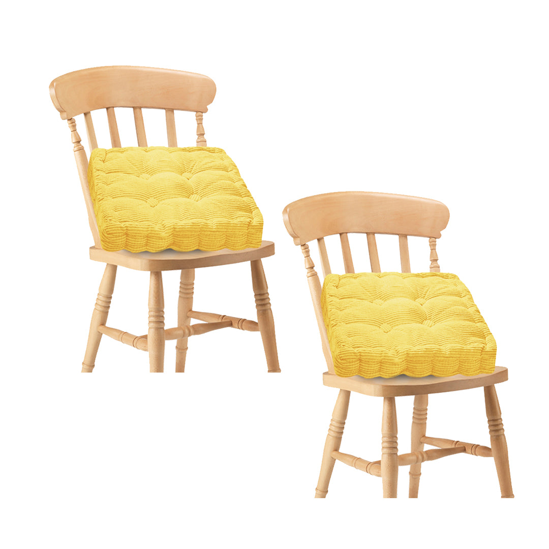 SOGA 2X Yellow Square Cushion Soft Leaning Plush Backrest Throw Seat Pillow Home Office Decor - Cafe Supply