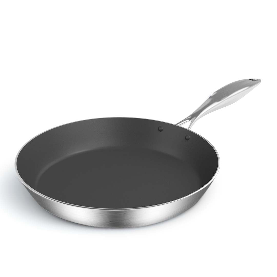 SOGA Stainless Steel Fry Pan 32cm Frying Pan Induction FryPan Non Stick Interior - Cafe Supply