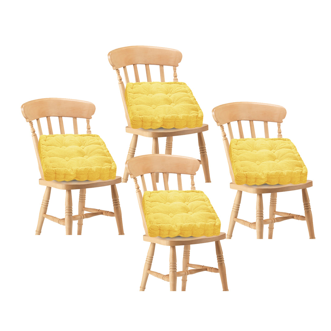 SOGA 4X Yellow Square Cushion Soft Leaning Plush Backrest Throw Seat Pillow Home Office Decor - Cafe Supply