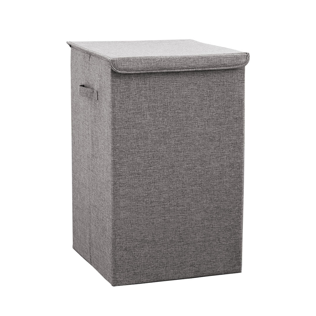 SOGA Grey Large Collapsible Laundry Hamper Storage Box Foldable Canvas Basket Home Organiser Decor - Cafe Supply