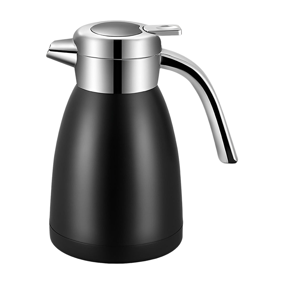 SOGA 2.2L Stainless Steel Kettle Insulated Vacuum Flask Water Coffee Jug Thermal Black - Cafe Supply