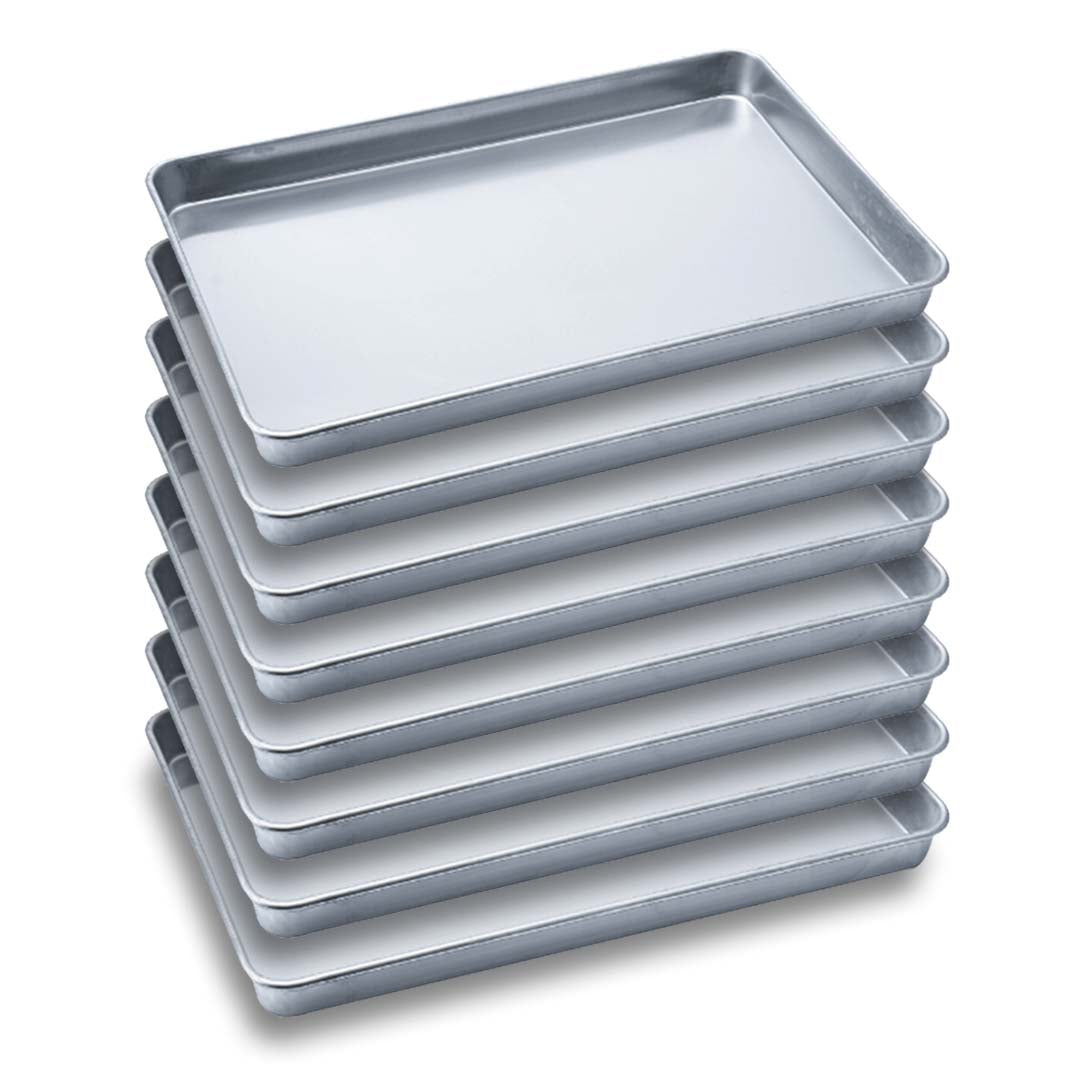 SOGA 8X Aluminium Oven Baking Pan Cooking Tray for Bakers Gastronorm 60*40*5cm - Cafe Supply