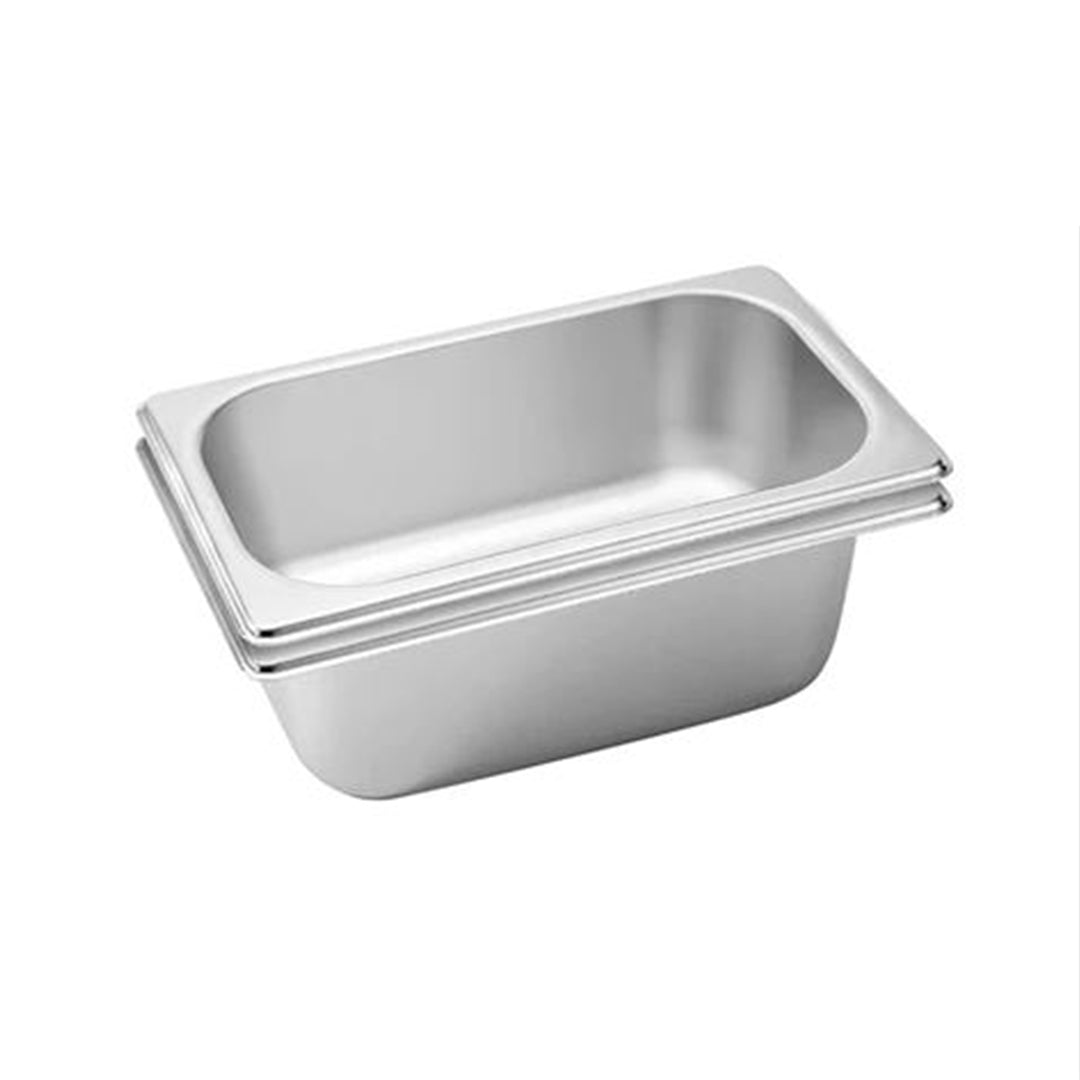 SOGA 2X Gastronorm GN Pan Full Size 1/3 GN Pan 10cm Deep Stainless Steel Tray - Cafe Supply