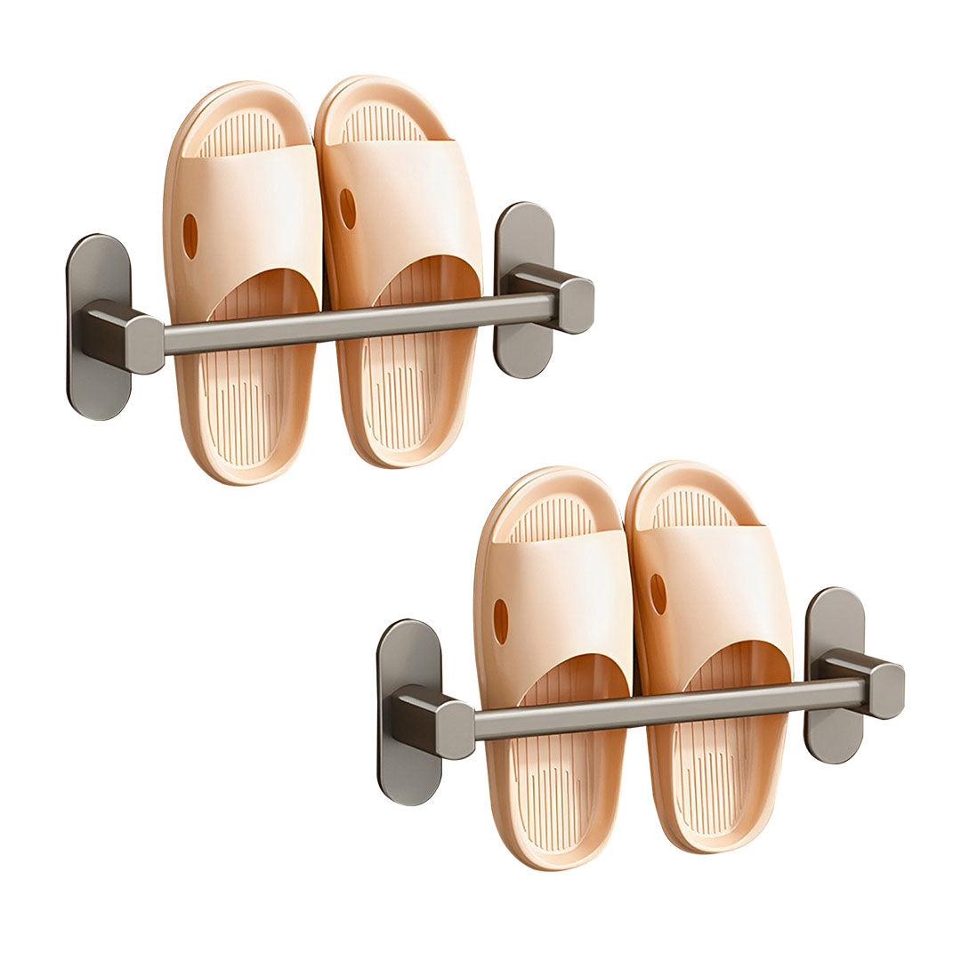 SOGA 2X 29cm Wall-Mounted Slipper Organiser Adhesive Storage Space-Saving Wall Rack - Cafe Supply