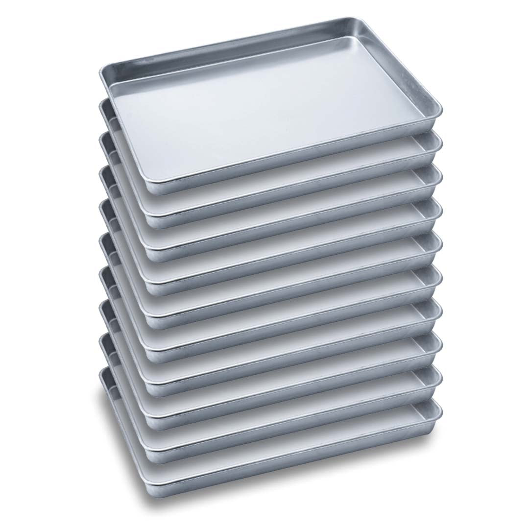 SOGA 10X Aluminium Oven Baking Pan Cooking Tray for Baker Gastronorm 60*40*5cm - Cafe Supply