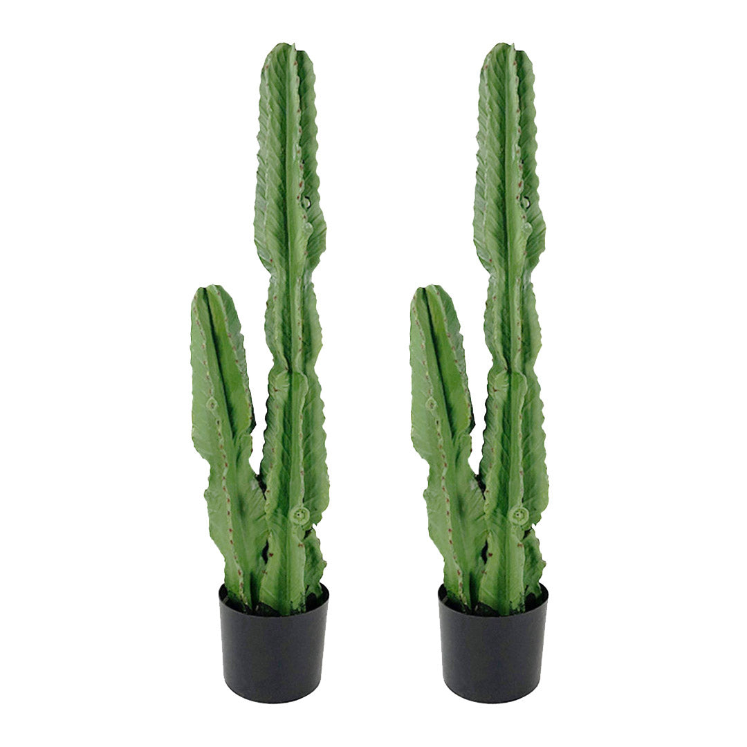 SOGA 2X 95cm Green Artificial Indoor Cactus Tree Fake Plant Simulation Decorative 2 Heads - Cafe Supply