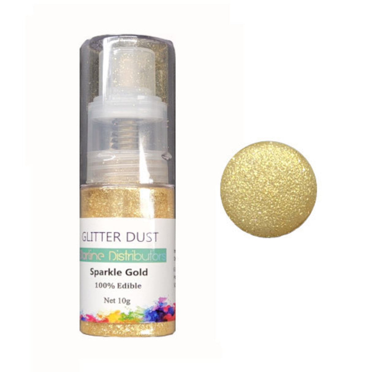 Glitter Dust - Gold Pump 10gm (100% Edible) - Cafe Supply