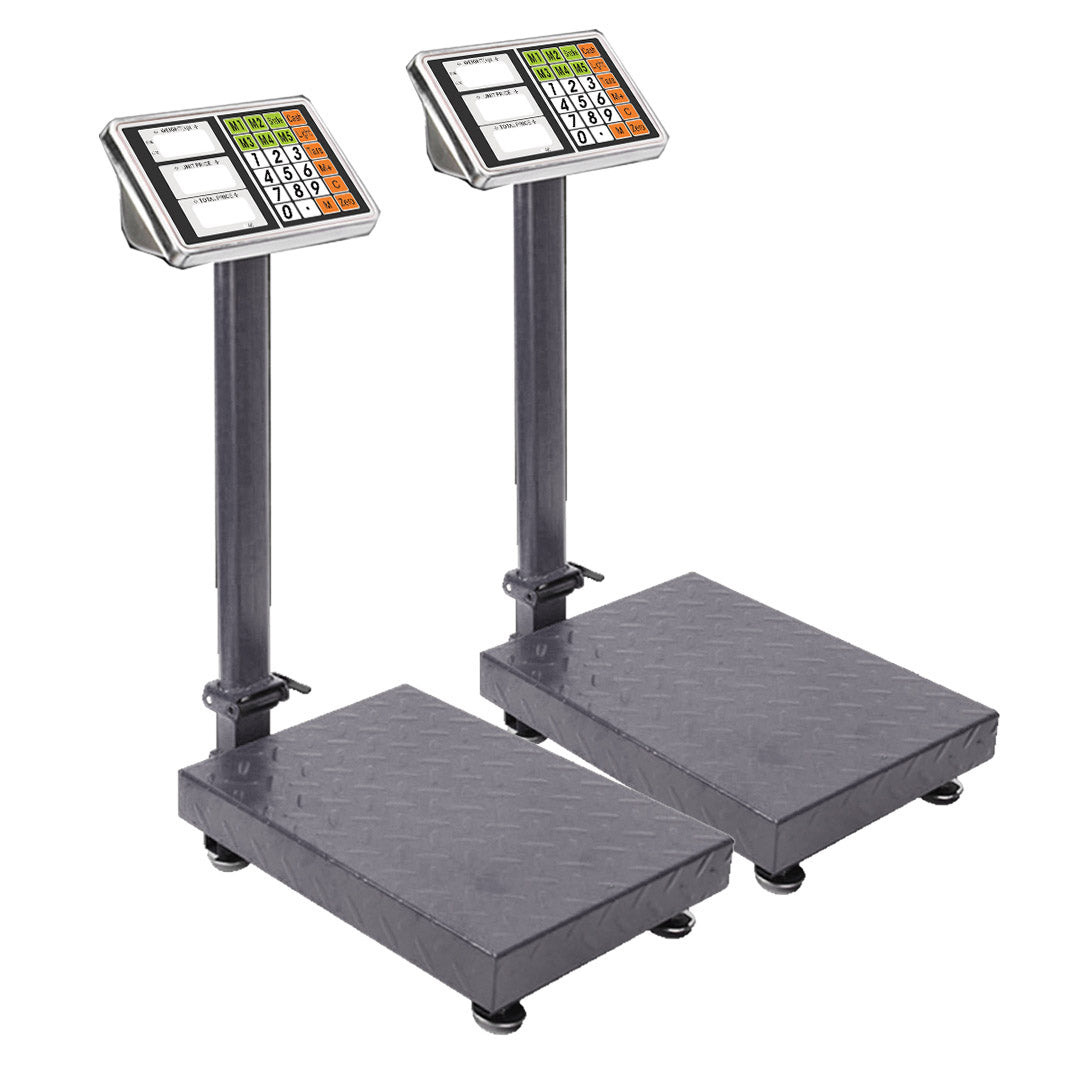 SOGA 2X 150kg Electronic Digital Platform Scale Computing Shop Postal Weight Black - Cafe Supply