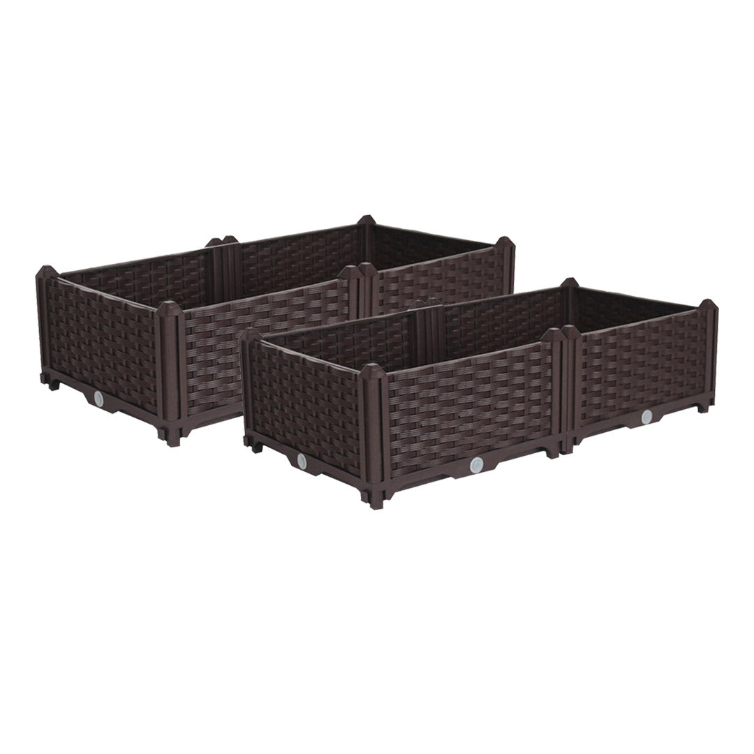 SOGA 2X 80cm Raised Planter Box Vegetable Herb Flower Outdoor Plastic Plants Garden Bed - Cafe Supply