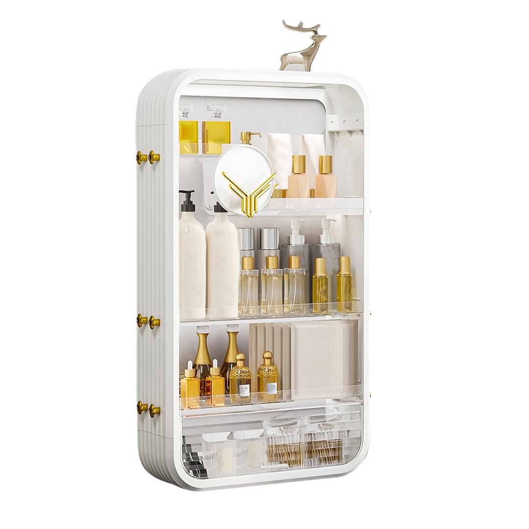 SOGA White Multi Tier Cosmetic Storage Rack Bathroom Vanity Tray Display Stand Organiser - Cafe Supply