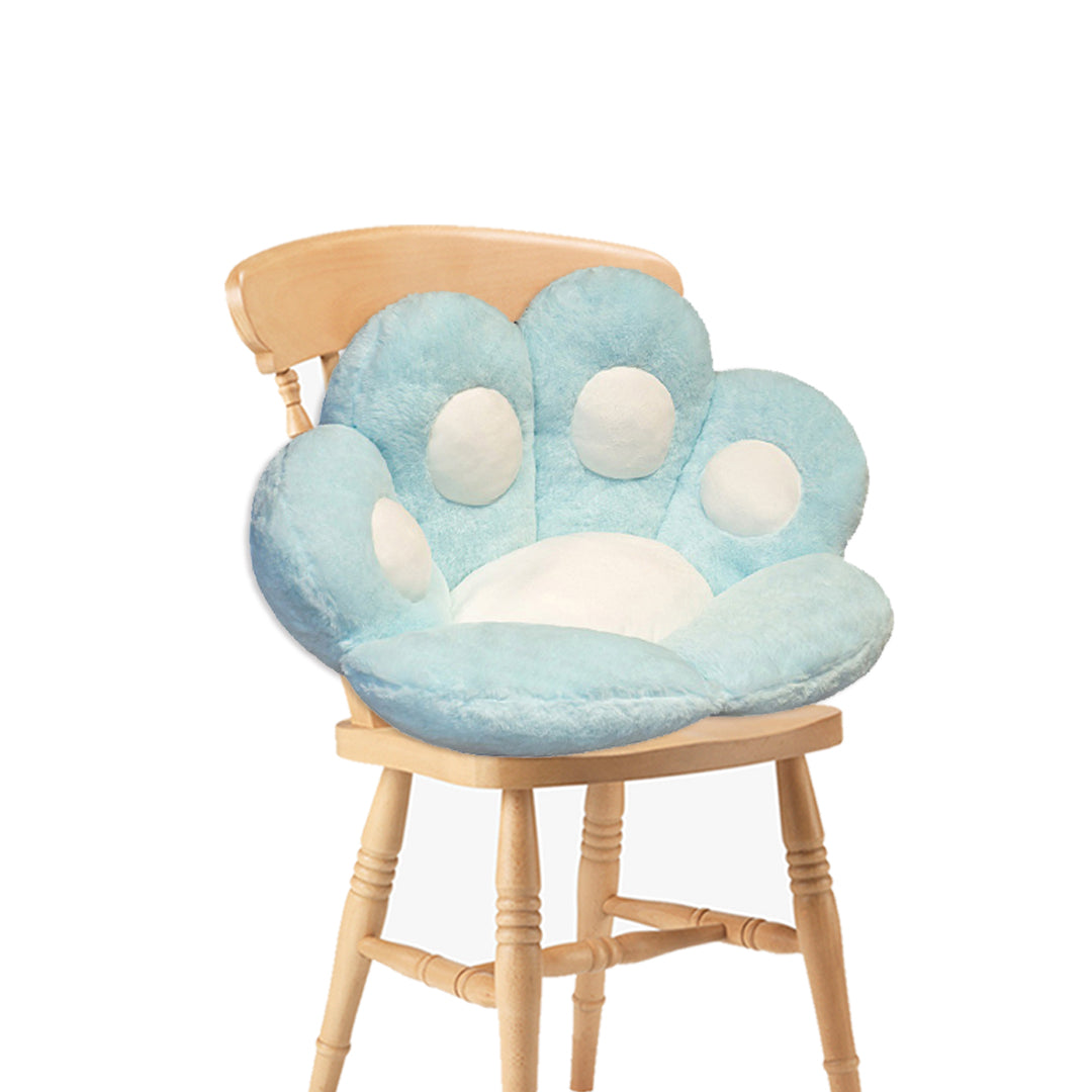 SOGA Blue Paw Shape Cushion Warm Lazy Sofa Decorative Pillow Backseat Plush Mat Home Decor - Cafe Supply