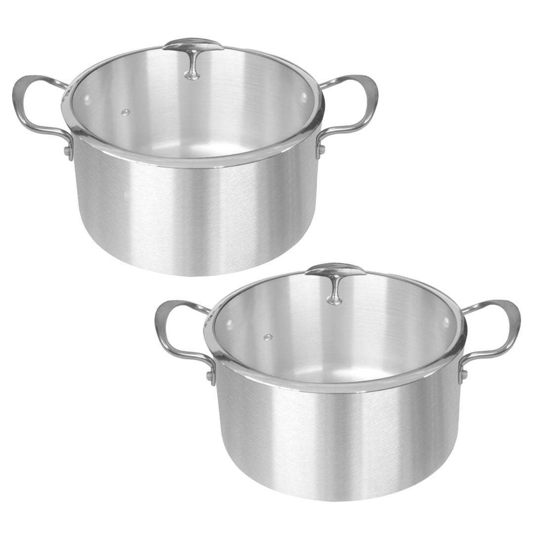 SOGA 2X Stainless Steel 30cm Casserole With Lid Induction Cookware - Cafe Supply