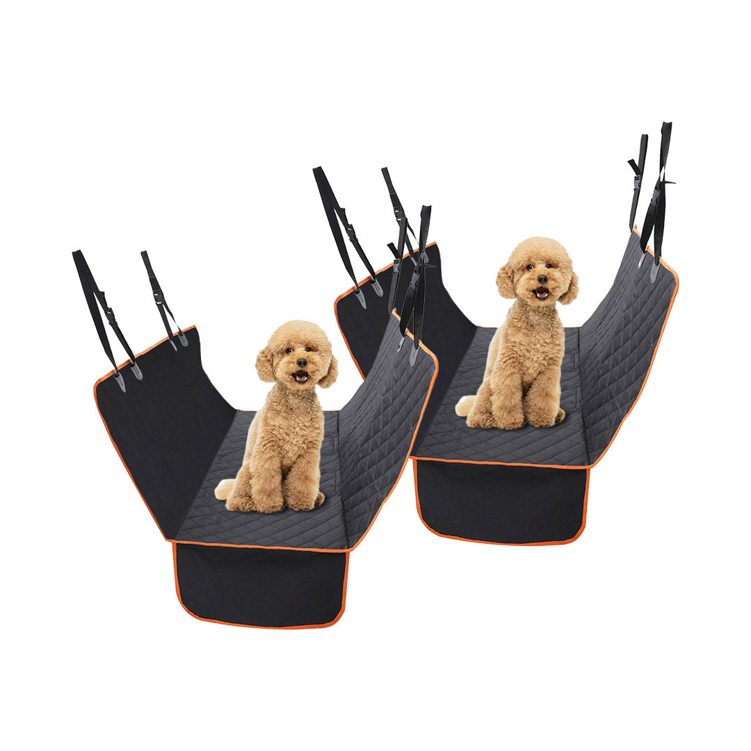 SOGA 2X 600D Oxford Cloth Waterproof Dog Car Cover Back Seat Protector Hammock Pet Mat Black - Cafe Supply