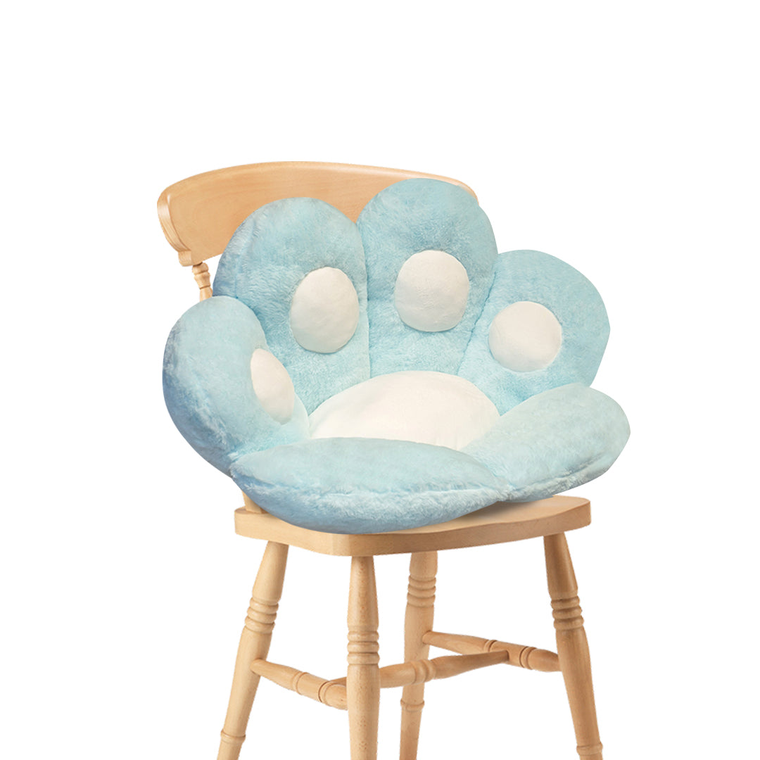 SOGA 70cm Mint Blue Paw Shape Cushion Warm Lazy Sofa Decorative Pillow Backseat Plush Mat Home Decor - Cafe Supply