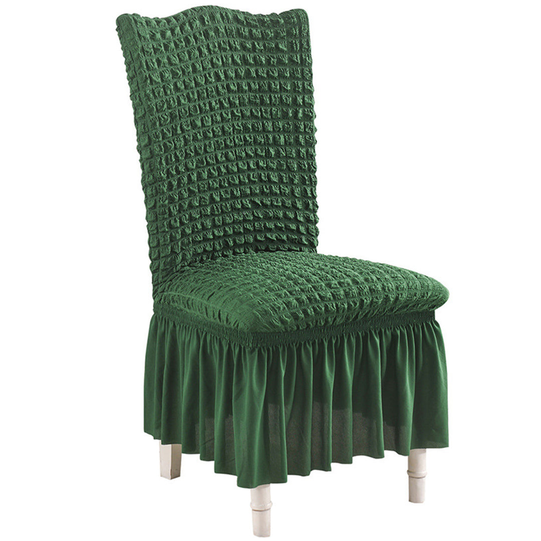 SOGA Dark Green Chair Cover Seat Protector with Ruffle Skirt Stretch Slipcover Wedding Party Home Decor - Cafe Supply
