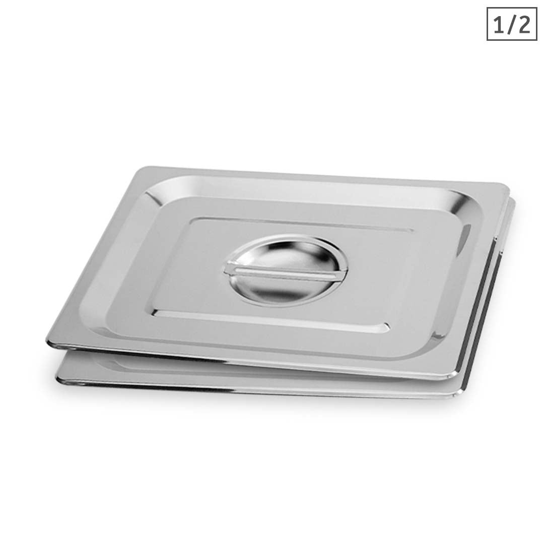 SOGA 2X Gastronorm GN Pan Lid Full Size 1/2 Stainless Steel Tray Top Cover - Cafe Supply