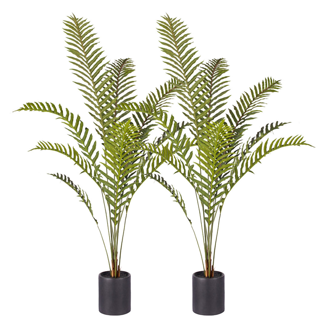 SOGA 2X 160cm Green Artificial Indoor Rogue Areca Palm Tree Fake Tropical Plant Home Office Decor - Cafe Supply
