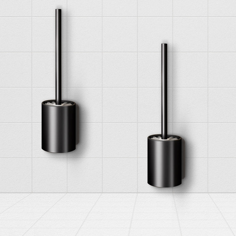 SOGA 2X 27cm Wall-Mounted Toilet Brush with Holder Bathroom Cleaning Scrub Black - Cafe Supply