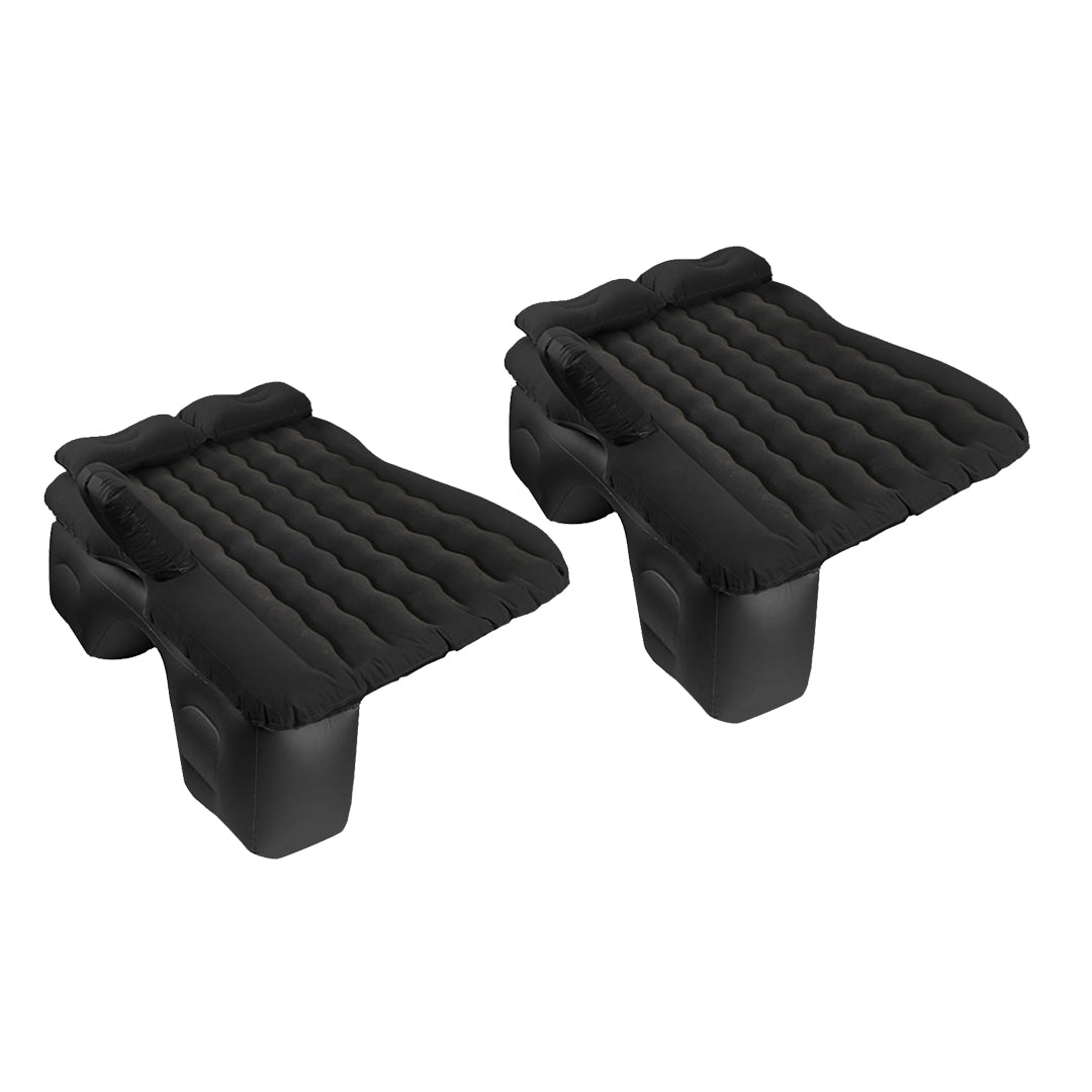 SOGA 2X Black Ripple Inflatable Car Mattress Portable Camping Air Bed Travel Sleeping Kit Essentials - Cafe Supply