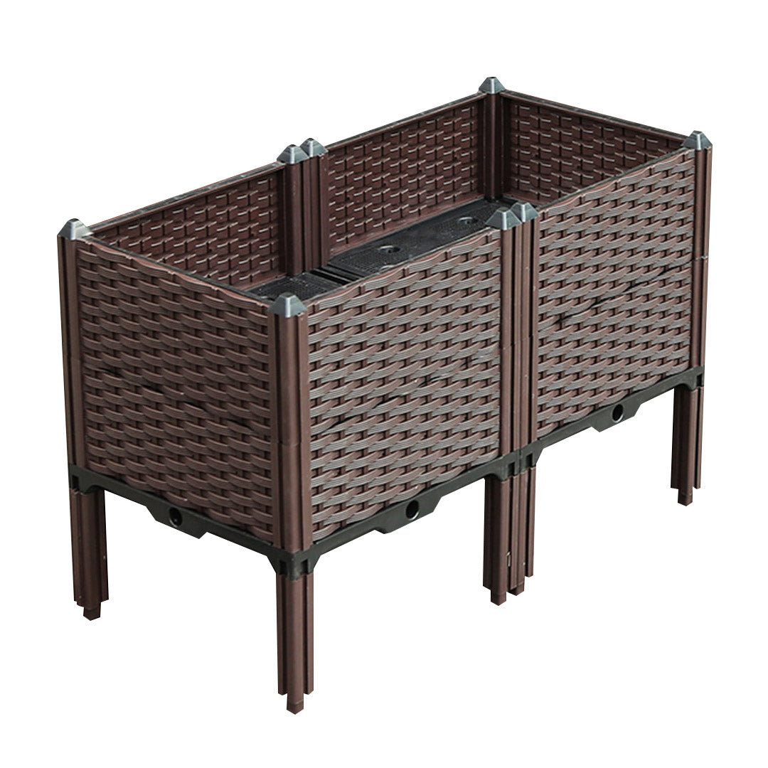 SOGA 80cm Raised Planter Box Vegetable Herb Flower Outdoor Plastic Plants Garden Bed with Legs Deepen - Cafe Supply