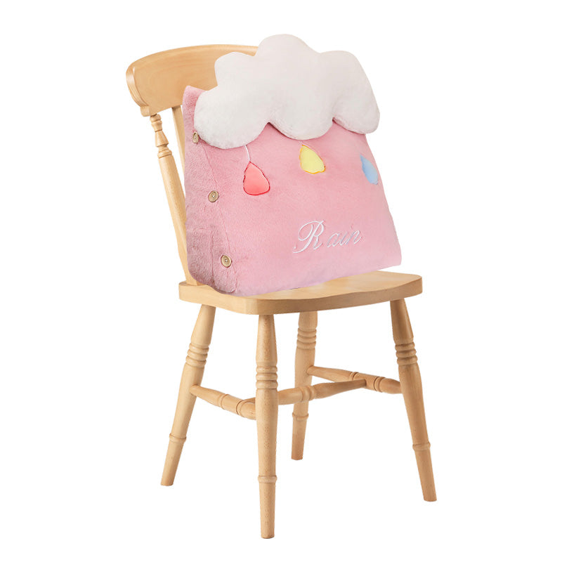 SOGA Pink Cute Rain Cloud Cushion Soft Leaning Lumbar Wedge Pillow Bedside Plush Home Decor - Cafe Supply