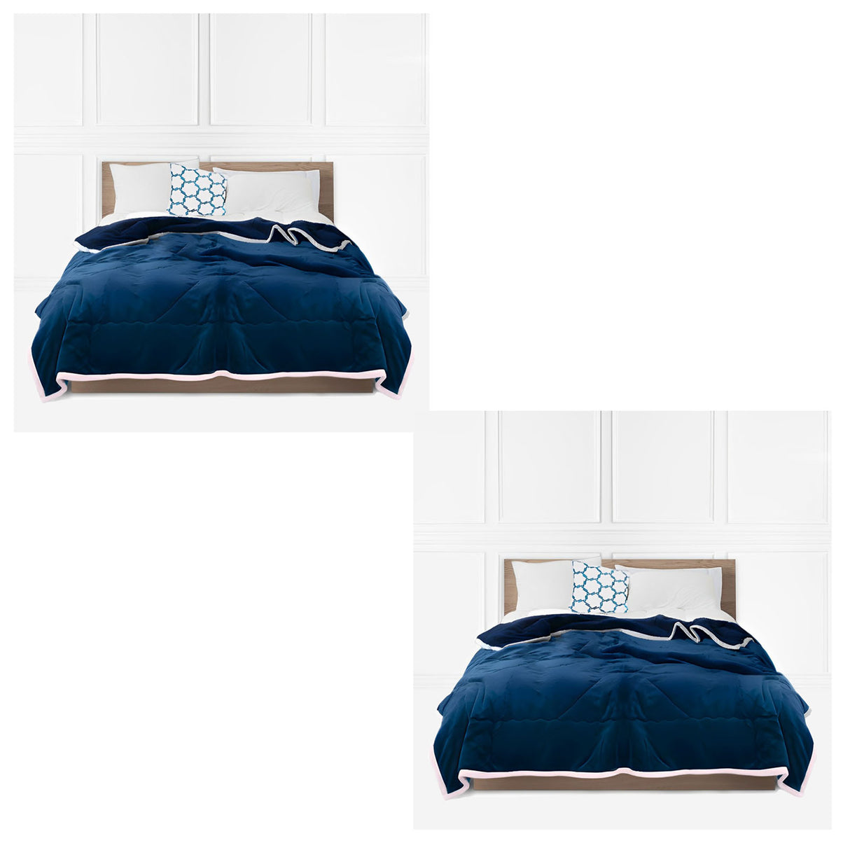 SOGA 2X Navy Blue Throw Blanket Warm Cozy Double Sided Thick Flannel Coverlet Fleece Bed Sofa Comforter - Cafe Supply