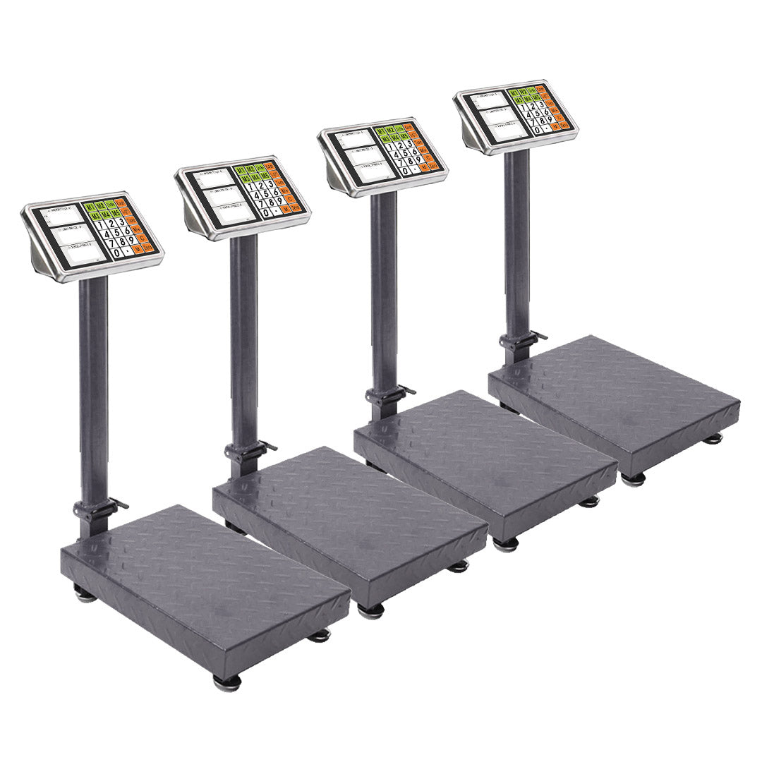 SOGA 4X 300kg Electronic Digital Platform Scale Computing Shop Postal Weight Black - Cafe Supply