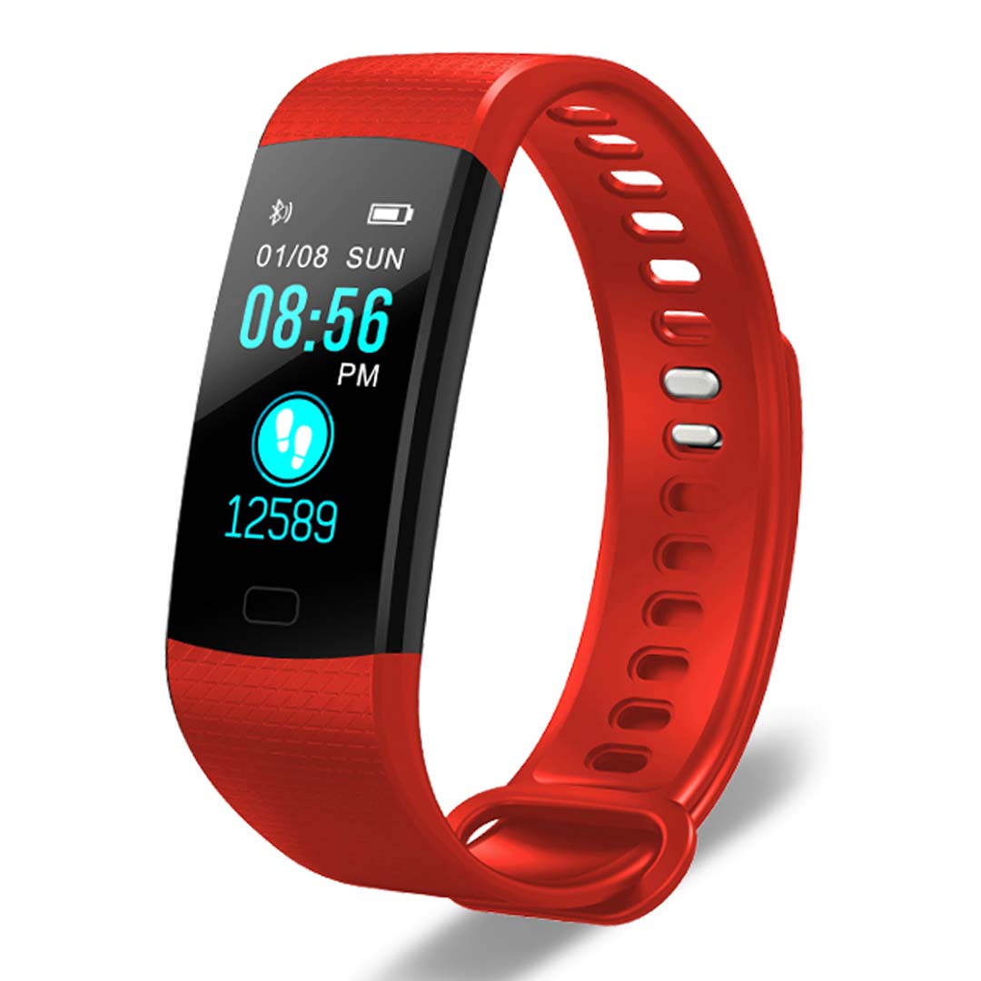 SOGA Sport Smart Watch Health Fitness Wrist Band Bracelet Activity Tracker Red - Cafe Supply