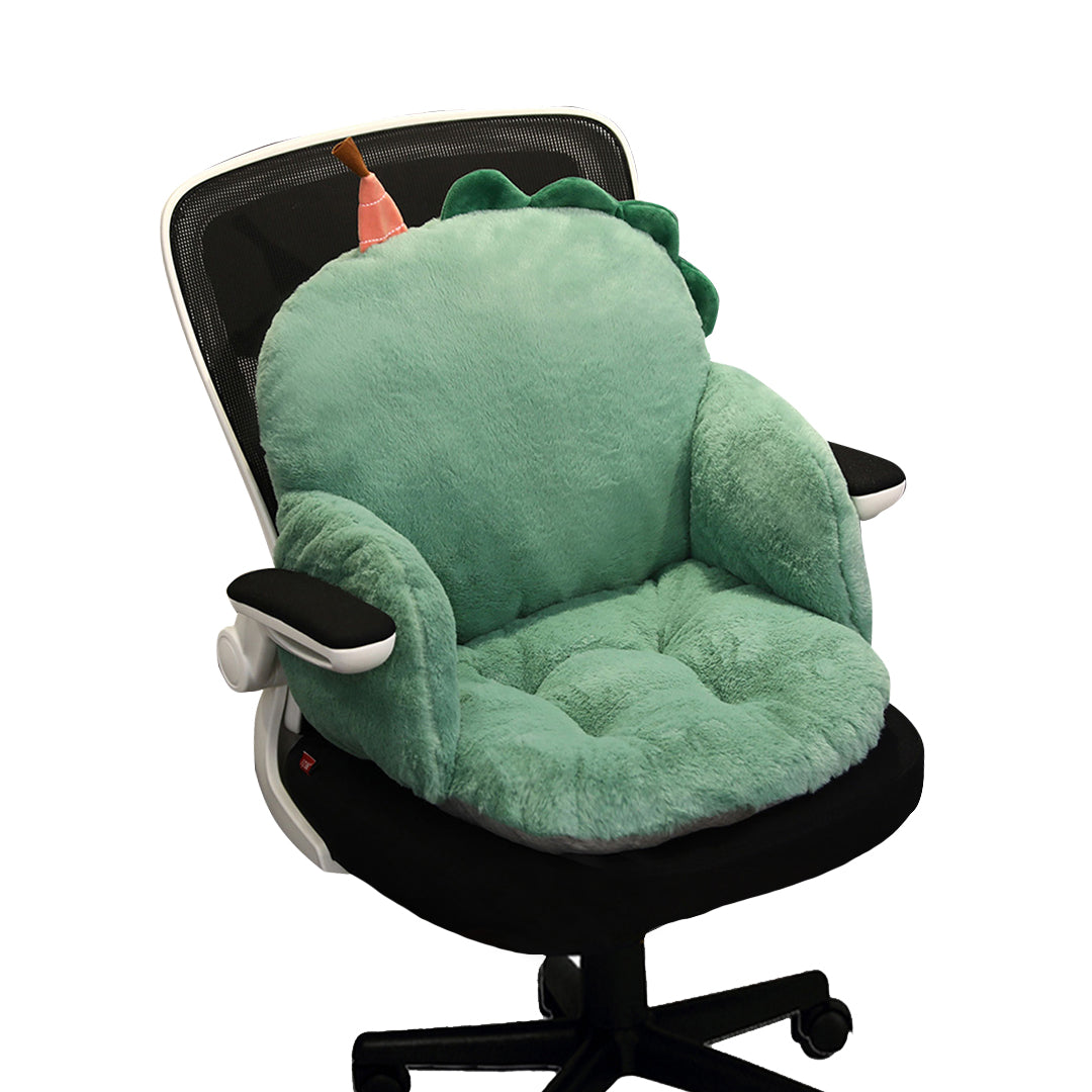 SOGA Green Dino Shape Cushion Soft Leaning Bedside Pad Sedentary Plushie Pillow Home Decor - Cafe Supply