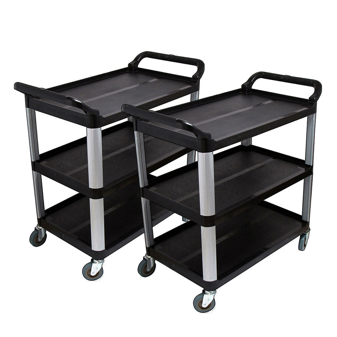 SOGA 2X 3 Tier 83.5x43x95cm Food Trolley Food Waste Cart Food Utility Mechanic Kitchen Small - Cafe Supply