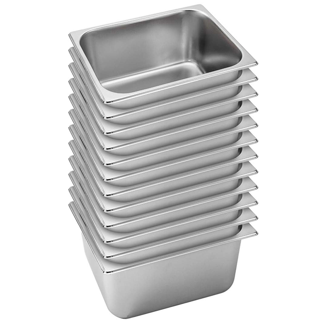 SOGA 12X Gastronorm GN Pan Full Size 1/2 GN Pan 20cm Deep Stainless Steel Tray - Cafe Supply
